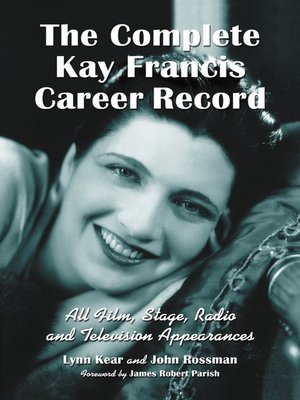 cover image of The Complete Kay Francis Career Record